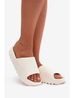 Dámské pantofle na platformě Ecru Olyria Dámské pantofle na platformě Ecru Olyria