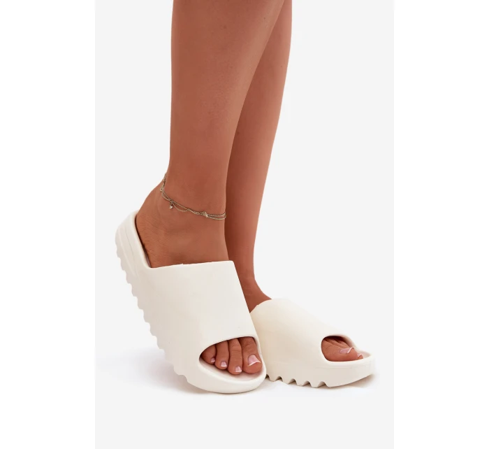 Dámské pantofle na platformě Ecru Olyria Dámské pantofle na platformě Ecru Olyria