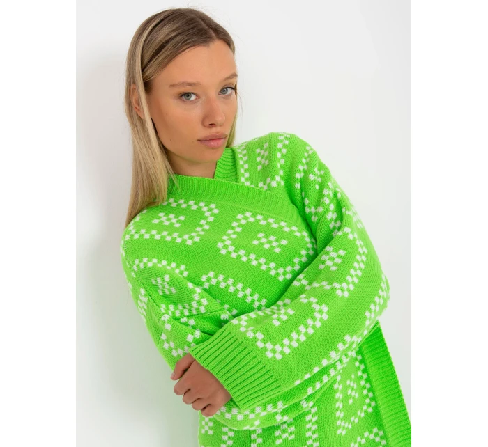 Dámsky sveter LC SW 0296 fluo zelený