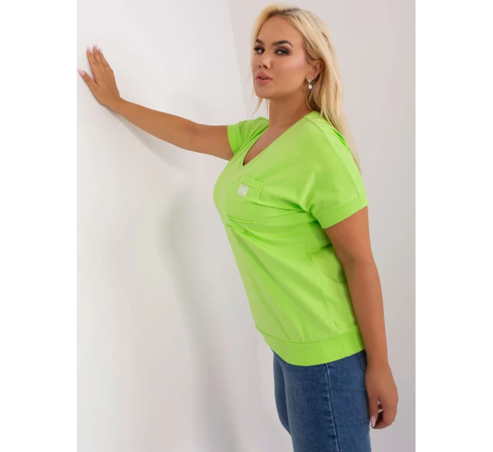 Bluzka RV BZ model 19915389 limonkowy - FPrice Bluzka RV BZ model 19915389 limonkowy - FPrice