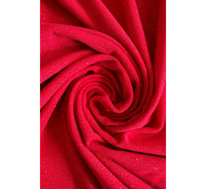 Dámske klasické šaty s výstrihom na chrbte Numoco ELEONORA - červené