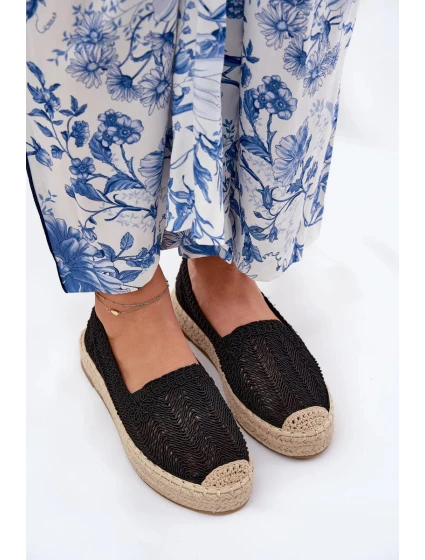 Dámske espadrilky na platforme Vinceza - čierne Dámske espadrilky na platforme Vinceza - čierne