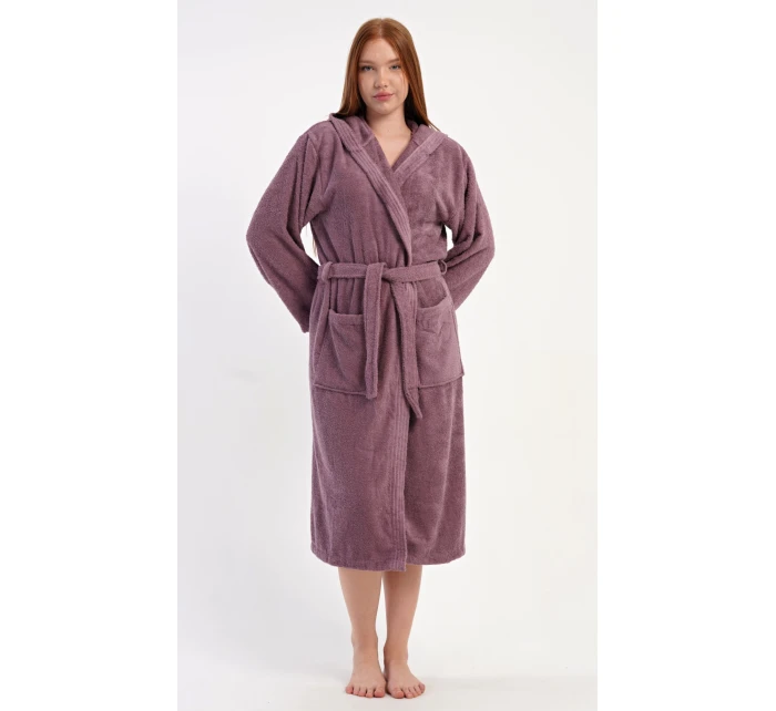 Dámsky dlhý župan s kapucňou Heather