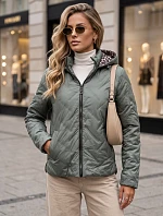 Dámska prechodná bunda s kapucňou, zelená, FashionStreet TY5775