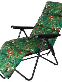 Záhradné kreslo s podnožkou 57x83x106 cm FLOWER