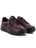 Dámské kožené polobotky na platformě v bordové barvě Vinceza model 22343096 Dámské kožené polobotky na platformě v bordové barvě Vinceza model 22343096