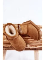 Dětské Teplé Sněhule Semišové Velbloud model 21602949 - Boto Dětské Teplé Sněhule Semišové Velbloud model 21602949 - Boto