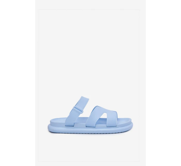 Gumowe Klapki Damskie Z Paskiem Niebieskie Tavirae Gumowe Klapki Damskie Z Paskiem Niebieskie Tavirae