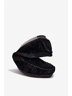 Dámské ploché mokasíny z přírodního semiše model 22101305 Černé - S.Barski