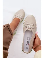 Kožené dámské polobotky model 22100343 Béžové - S.Barski