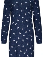 Dámska nočná košeľa 11232-438-2 tm. modrá so vzorom - Rebelle