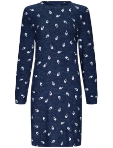 Dámska nočná košeľa 11232-438-2 tm. modrá so vzorom - Rebelle