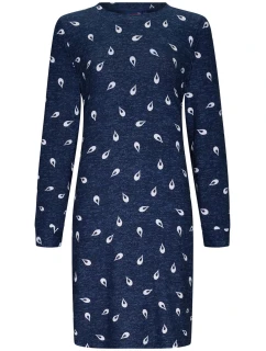 Dámska nočná košeľa 11232-438-2 tm. modrá so vzorom - Rebelle