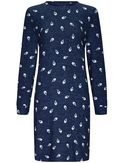 Dámska nočná košeľa 11232-438-2 tm. modrá so vzorom - Rebelle