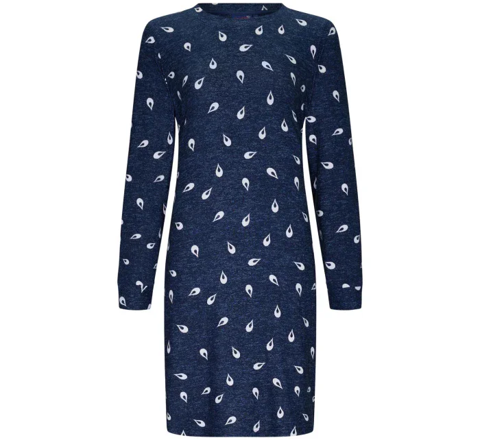 Dámska nočná košeľa 11232-438-2 tm. modrá so vzorom - Rebelle