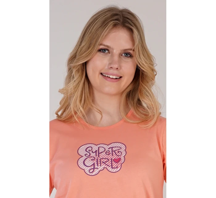 Dámská noční košile s krátkým rukávem Super model 18625831 - Vienetta Dámská noční košile s krátkým rukávem Super model 18625831 - Vienetta