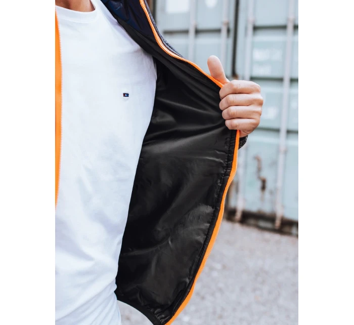 Pánská přechodná bunda prošívaná tmavě modrá Dstreet model 21963631 - FashionStreet