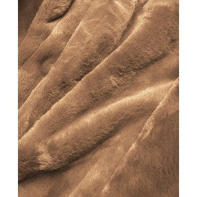 Tmavozelená dámska zimná bunda parka s kožušinovou podšívkou (M-21501)