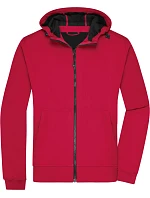 JN 1146 Pánská 2vrstvá softshellová bunda s kapucí model 22530580 red/black - Daiber
