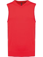 K Pánská svetrová vesta s výstřihem do V 20.K red model 22422566 - Kariban
