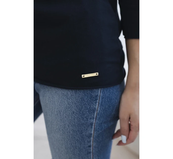 Blúzka ležérna tmavomodrá