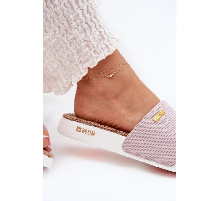 Klapki Damskie Big Star RR274A105 Jasnoróżowe Klapki Damskie Big Star RR274A105 Jasnoróżowe