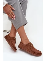 Półbuty Damskie Typu Barefoot Z Naturalnego Zamszu Zazoo 327 Brązowe