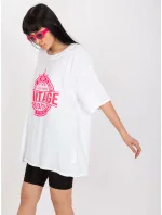 Tričko DHJ TS 6862.24X biela a ružová Tričko DHJ TS 6862.24X biela a ružová