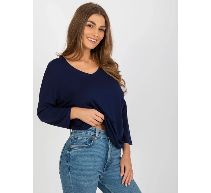 Bluzka RV BZ model 18510331 granatowy - FPrice Bluzka RV BZ model 18510331 granatowy - FPrice
