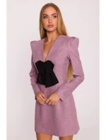 M869 Tvídové šaty s výstrihom do V - marsala M869 Tvídové šaty s výstrihom do V - marsala