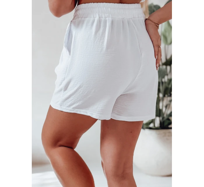 Dámske látkové šortky SUMMER TRIP white Dstreet SY0438