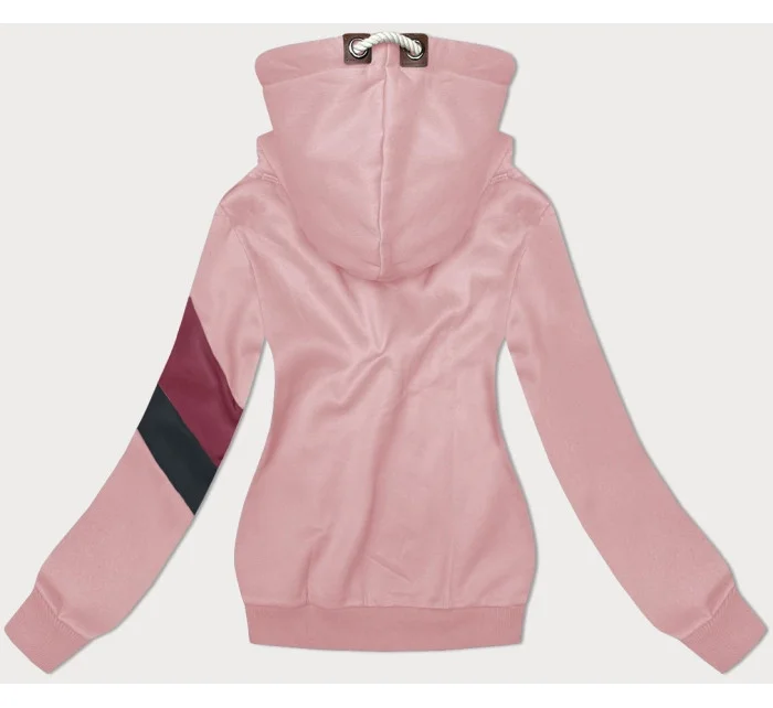 Dámska mikina v špinavej ružovej farbe s kapucňou (2301) Dámska mikina v špinavej ružovej farbe s kapucňou (2301)