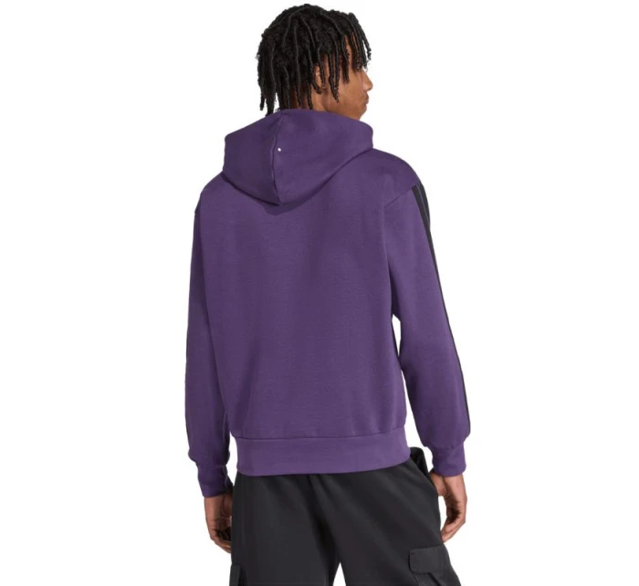 Pánská mikina Essentials 3Stripes Fleece fialová model 21342886 pánská - ADIDAS