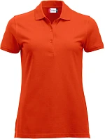 Clique Classic Marion S/S Dámske polo tričko z hrubej bavlny 67.8246 krvavooranžové