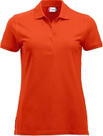 Clique Classic Marion S/S Dámske polo tričko z hrubej bavlny 67.8246 krvavooranžové