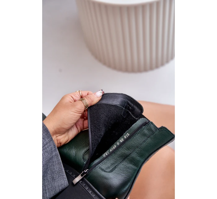 Kožené Zateplené Boty S Dekorací model 21673735 - Zazoo