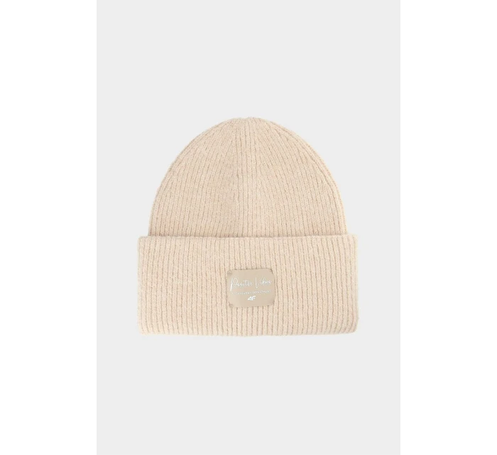Dziewczęca Czapka Zimowa 4F 4FJWAW24ACAPF415-83S Beżowa
