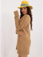 Sweter BA SW model 21817445 camelowy - FPrice Sweter BA SW model 21817445 camelowy - FPrice