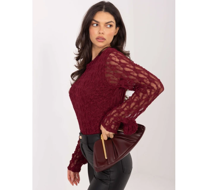 Bluzka IT BZ model 21807975 bordowy - FPrice Bluzka IT BZ model 21807975 bordowy - FPrice