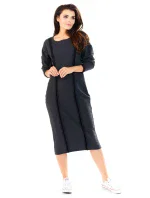 Dámske šaty A197 tm.šedá - Awama