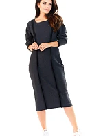 Dámske šaty A197 tm.šedá - Awama