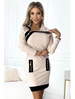 dámské šaty se třemi zipy model 19398650 - numoco