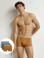 Pánske boxerky z organickej bavlny 3ks DIM COTTON STRETCH BIO BOXER 3x - DIM - oranžová