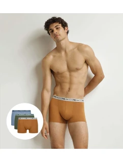Pánske boxerky z organickej bavlny 3ks DIM COTTON STRETCH BIO BOXER 3x - DIM - oranžová