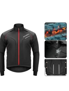 Rockbros zimná cyklistická bunda čierna 2XL
