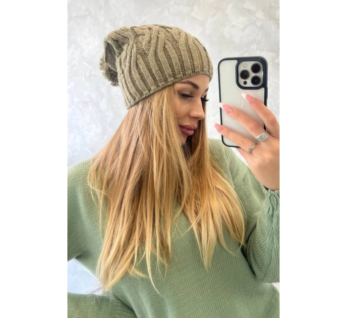 Fleecová čiapka Paulina K227 khaki Fleecová čiapka Paulina K227 khaki