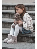 Dziecięce Ocieplane Botki Śniegowce Jasnobeżowe Gooby