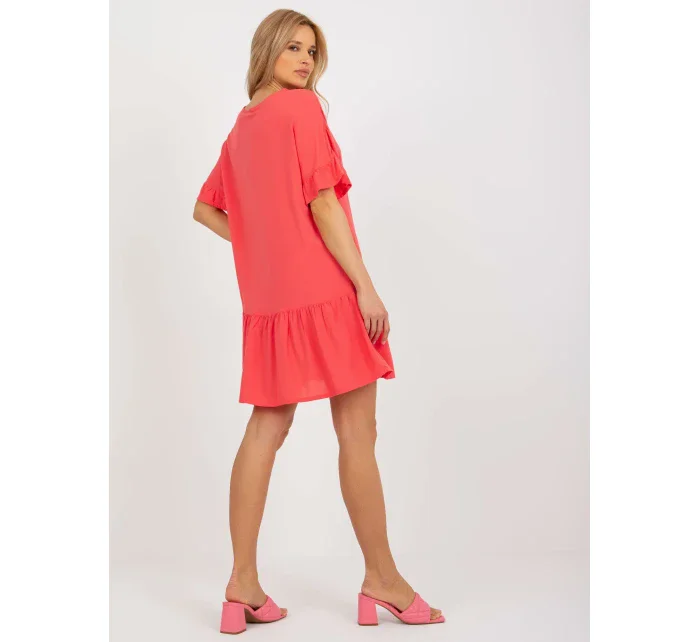 Šaty D73761M30306B koralová