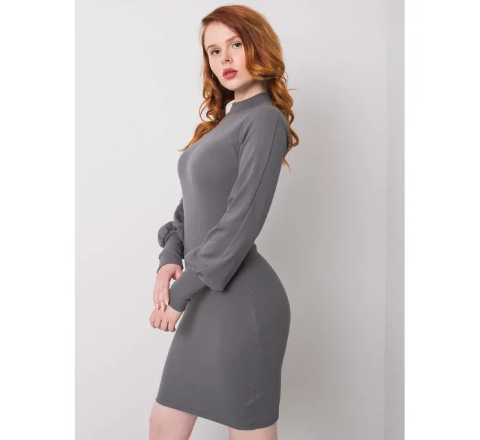 Šaty RV SK model 15003034 tmavě šedá - FPrice Šaty RV SK model 15003034 tmavě šedá - FPrice