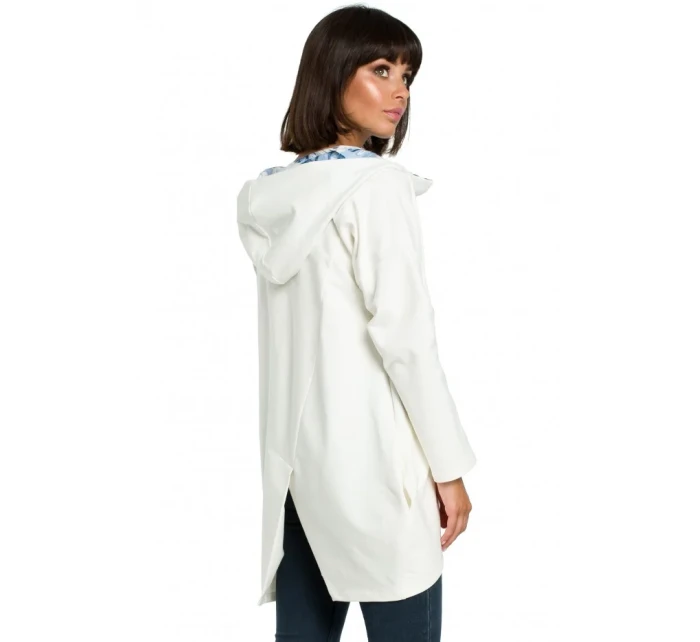 B091 Mikina s kapucňou Oversized na zips - čierna